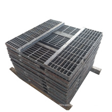 Outdoor Galvanized I-Bar Serrated Steel Stair Tread | Non-slip Steel Tread